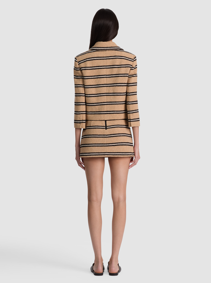 WESTON CROPPED JACKET - BEACH DAY STRIPE SM image 2 - ALICE + OLIVIA