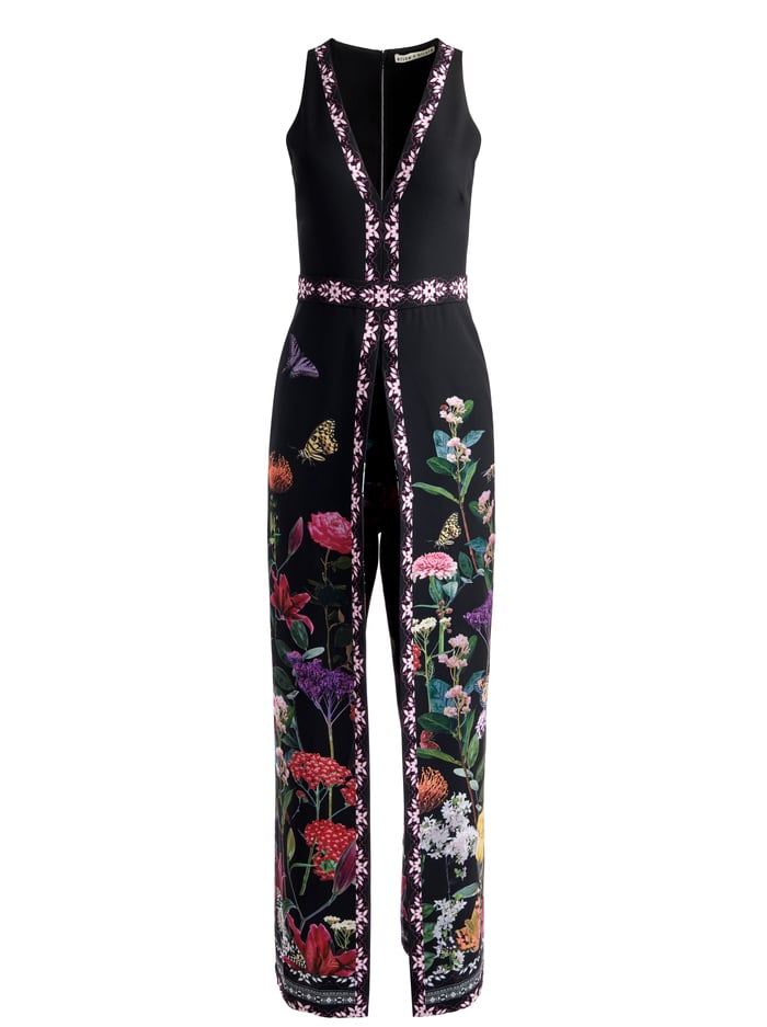 AUDRIE PLEATED JUMPSUIT - SECRET GARDEN image 5 - Alice And Olivia