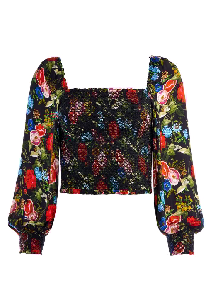 COOPER SMOCKED TOP - WILD AND FREE image 4 - Alice And Olivia