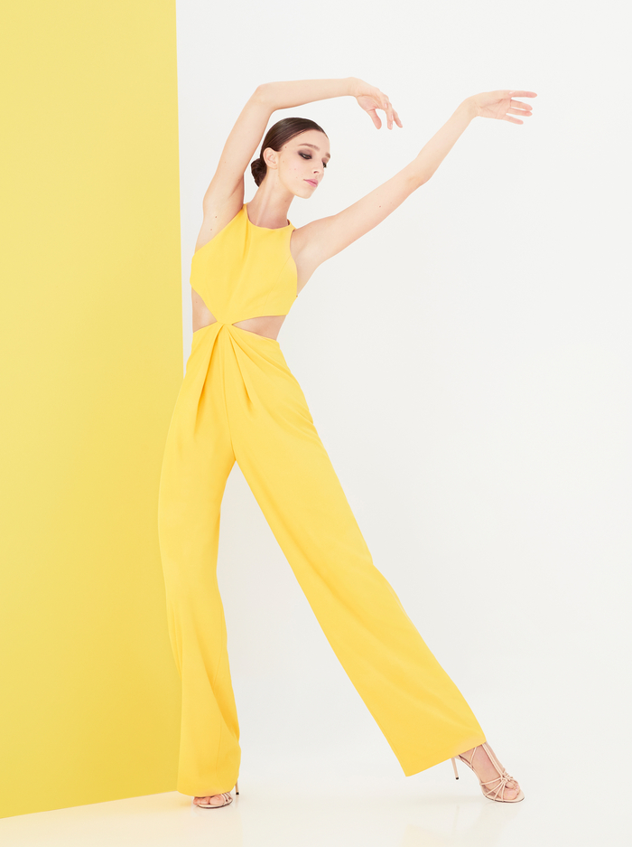 CARA CUT OUT JUMPSUIT - GOLDEN ROD image 6 - Alice And Olivia