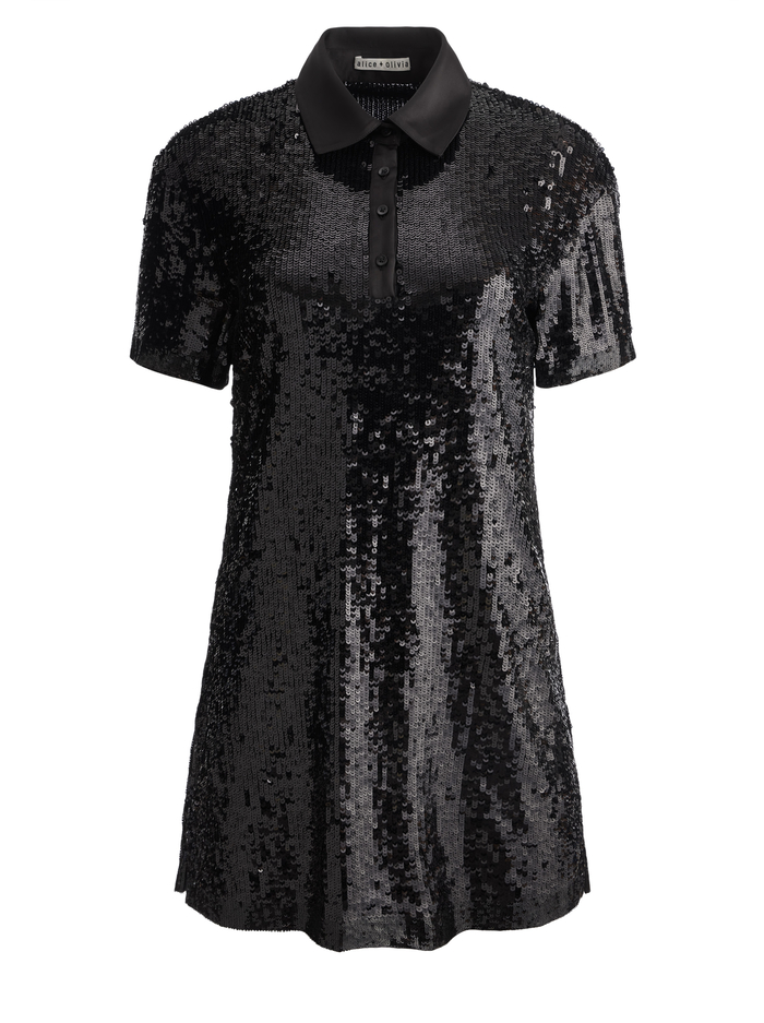 TREVA POLO DRESS - BLACK image 5 - Alice And Olivia