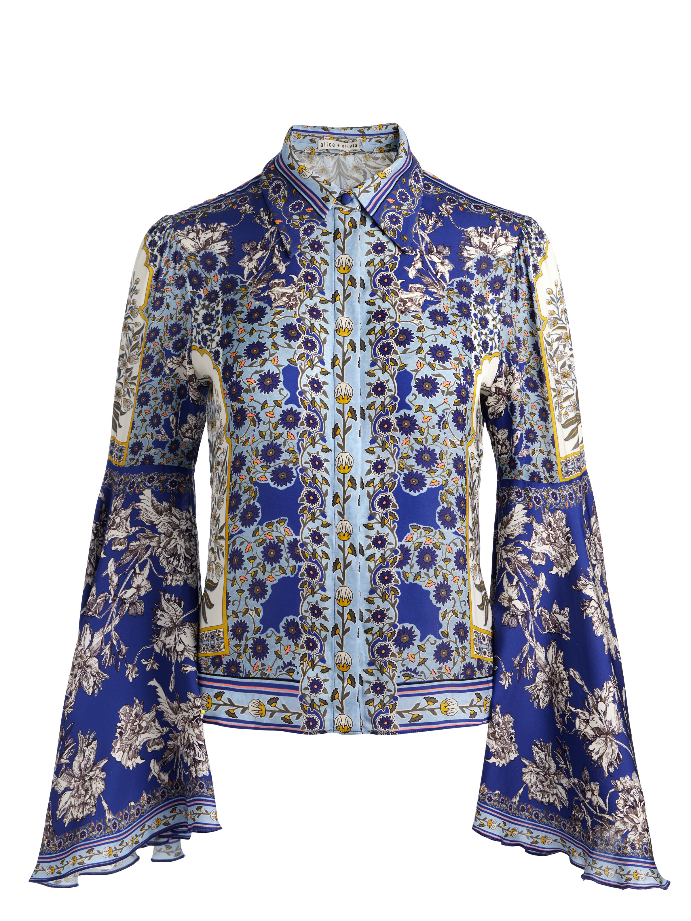 Alice+Olivia - ❤️★Alice olive 2023新作新品　黒花柄　ブラウス　オシャレ Women's Designer Blouses & Shirts | Alice + Olivia