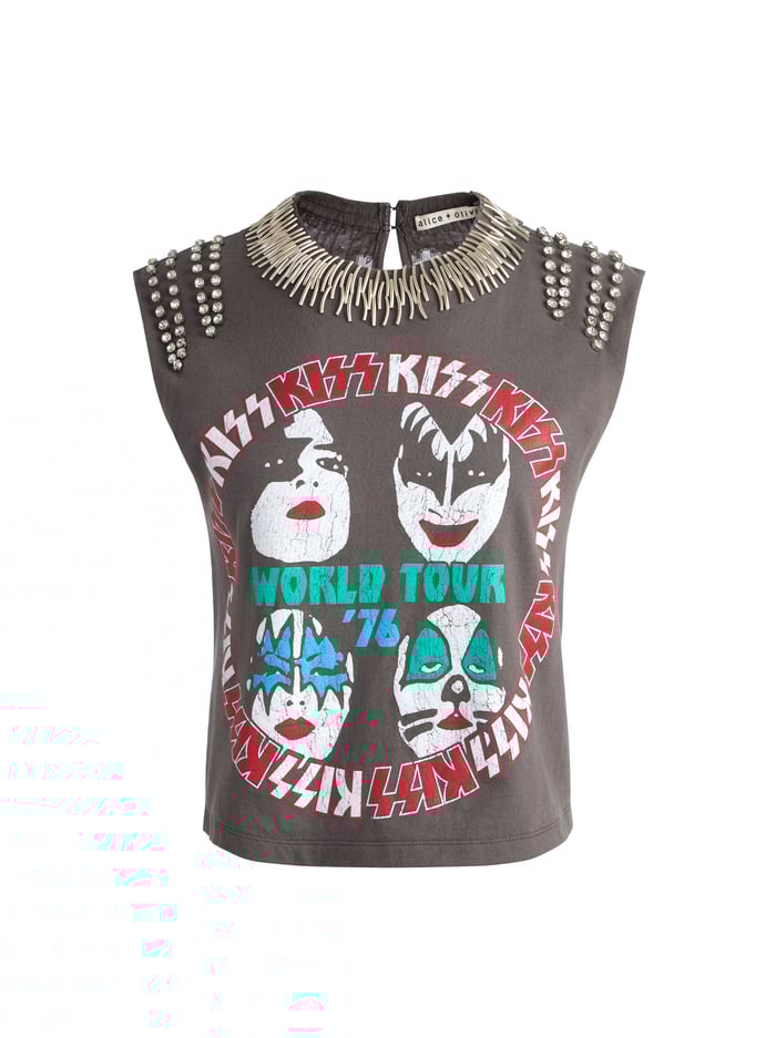 MICAH MUSCLE TANK - KISS WORLD TOUR image 5 - Alice And Olivia