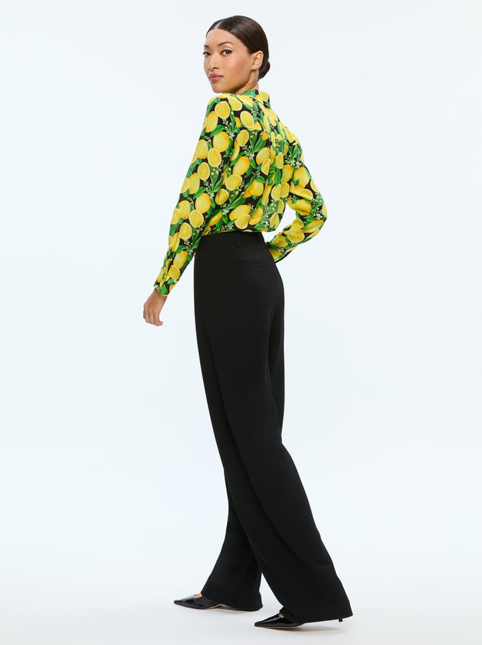 WILLA SILK BLOUSE - LEMON TREE image 2 - Alice And Olivia