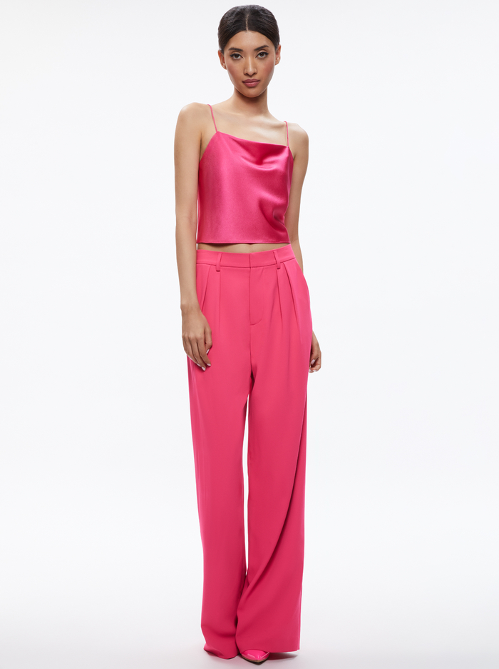 HARMON CROPPED DRAPEY SLIP TANK - CANDY image 4 - ALICE + OLIVIA
