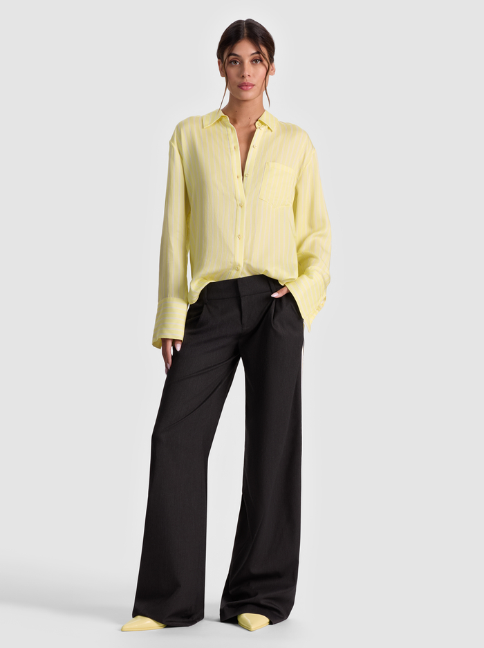 FINELY PINSTRIPED BUTTON DOWN - CRESCENDO STRIPE image 1 - ALICE + OLIVIA