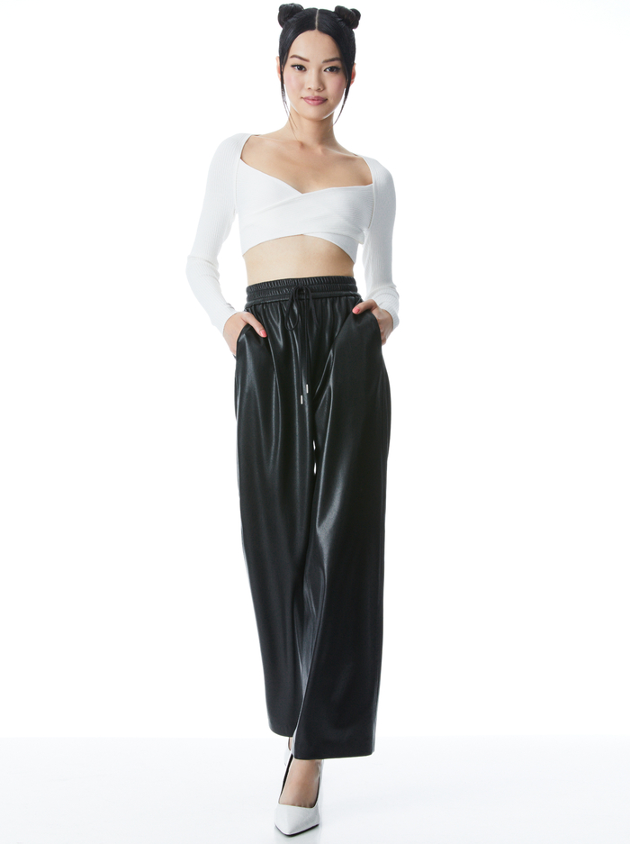 BENNY BAGGY PULL UP PANT - BLACK image 4 - ALICE + OLIVIA