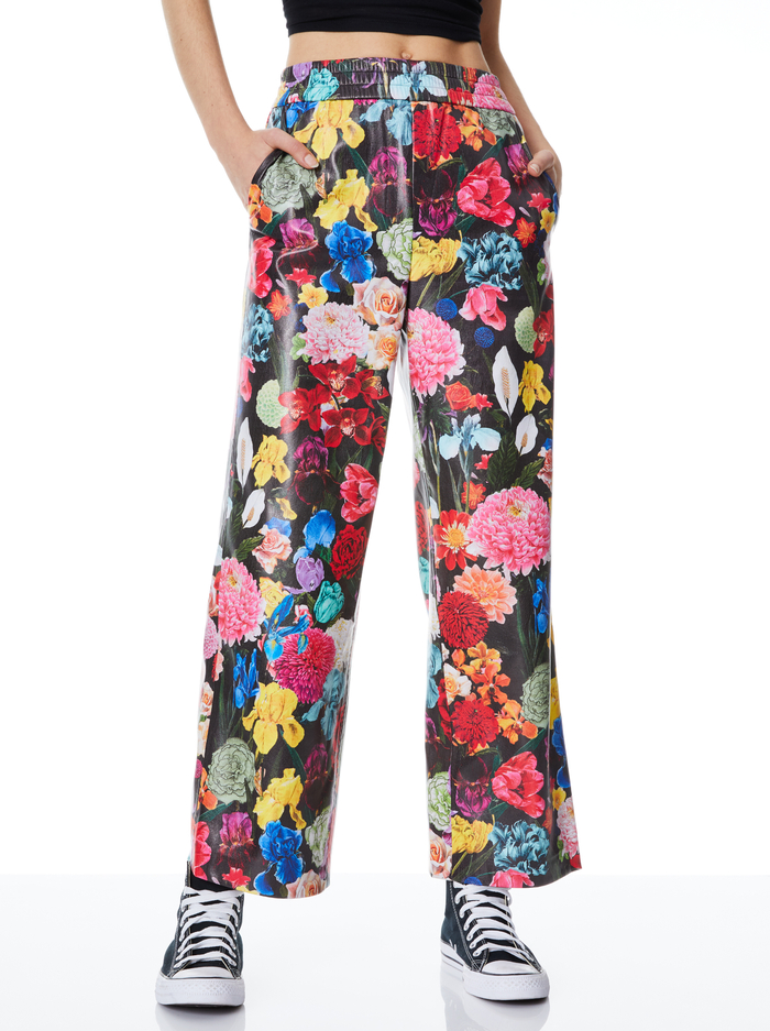 BENNY PULL UP PANT - BOTANICAL GARDEN - Alice And Olivia