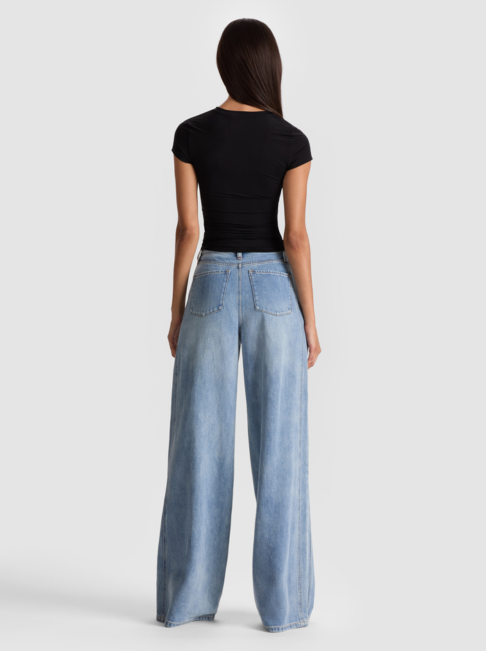 HOTTIE SHRUNKEN BABY TEE - BLACK image 2 - Alice And Olivia