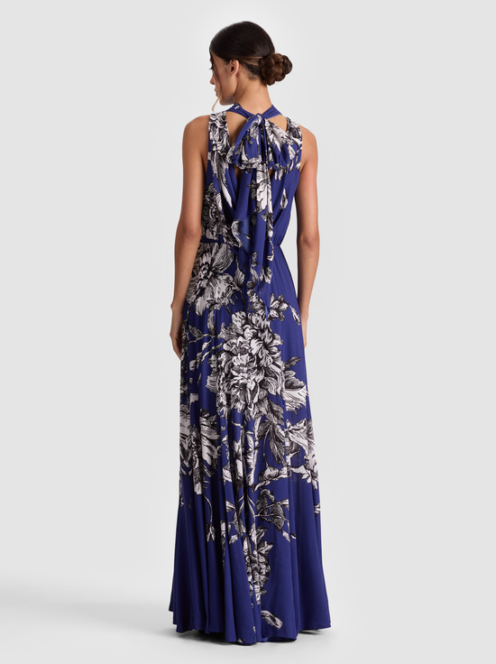 BLOOMING WILD INDIGO-DITA MAXI DRESS