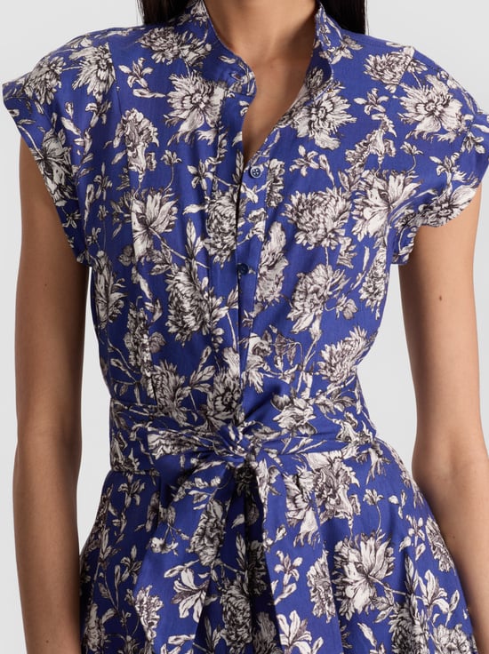 BLOOMING WILD INDIGO-LUCY MINI DRESS