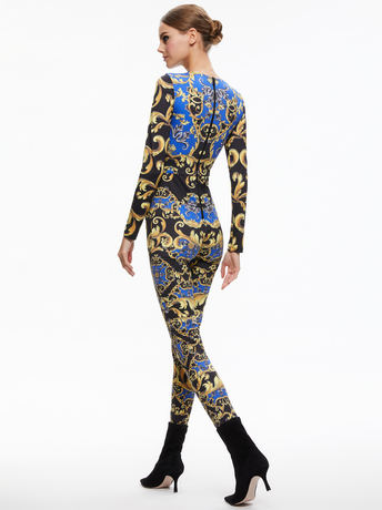 REGAL ROMANCE SAPPHIRE-FREDDIE CREW NECK CATSUIT