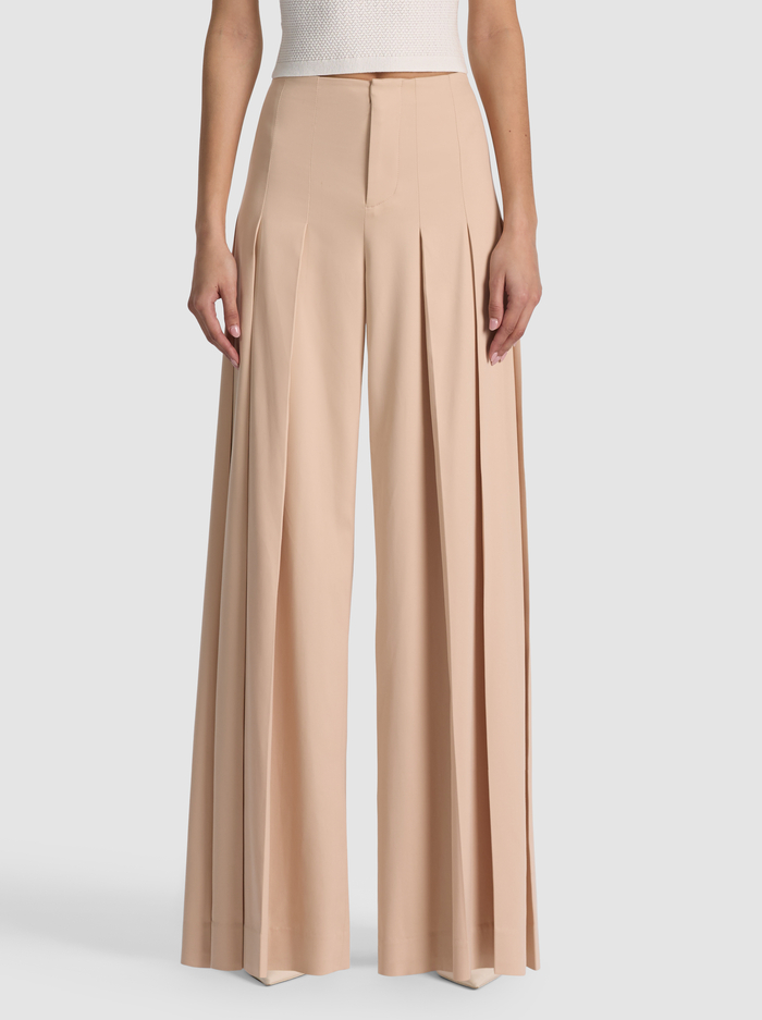 AINSLIE PLEATED PANT - SAND - ALICE + OLIVIA