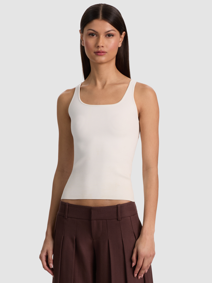 DARYN SCULPTING TANK - SOFT WHITE - ALICE + OLIVIA