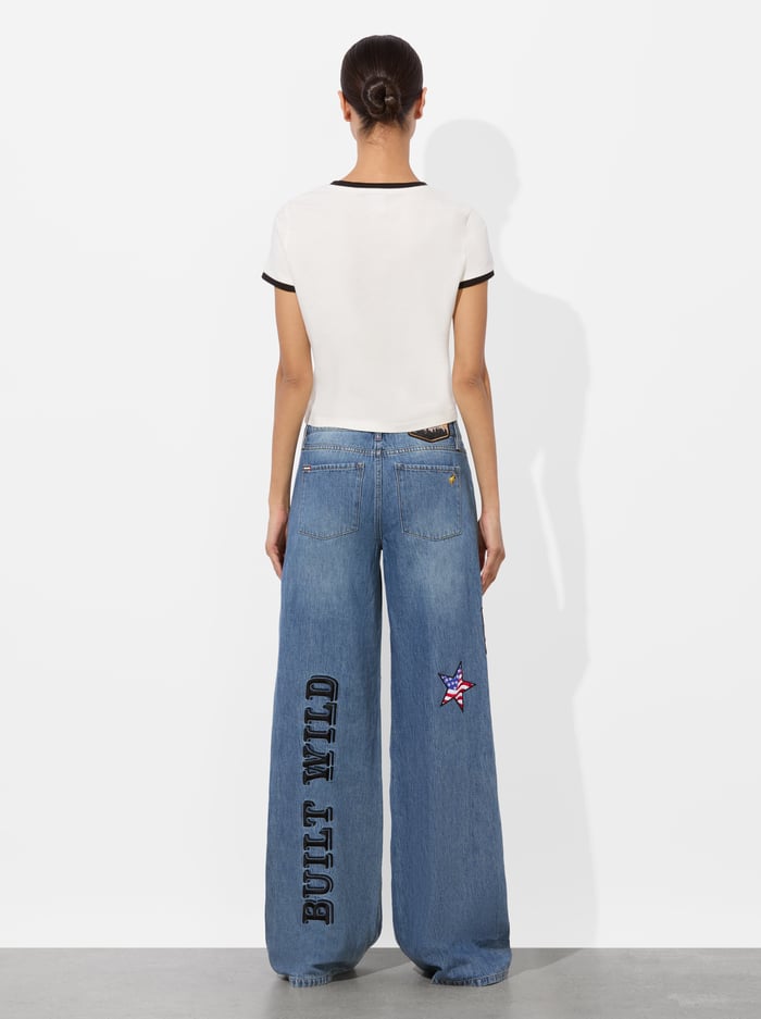 A+O X BRONCO TRISH JEAN - BROOKLYN BLUE image 2 - Alice And Olivia