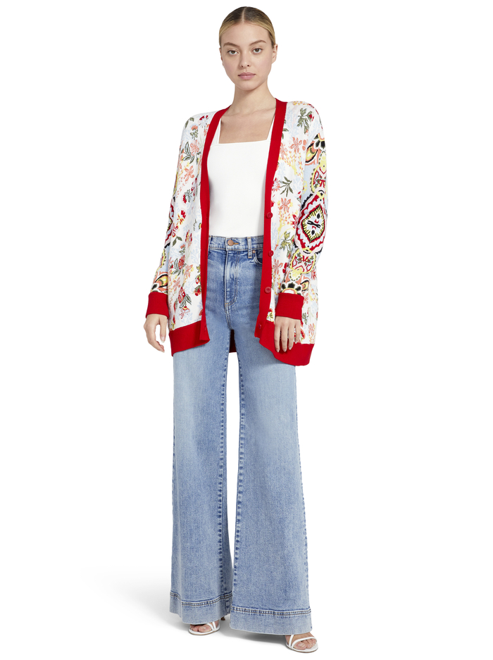 BRADFORD JACQUARD GRANDPA CARDIGAN - MULTI image 2 - Alice And Olivia