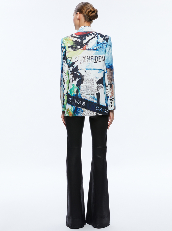 A+O X BASQUIAT DENNY BLAZER - CONFIDENTIAL image 1 - Alice And Olivia