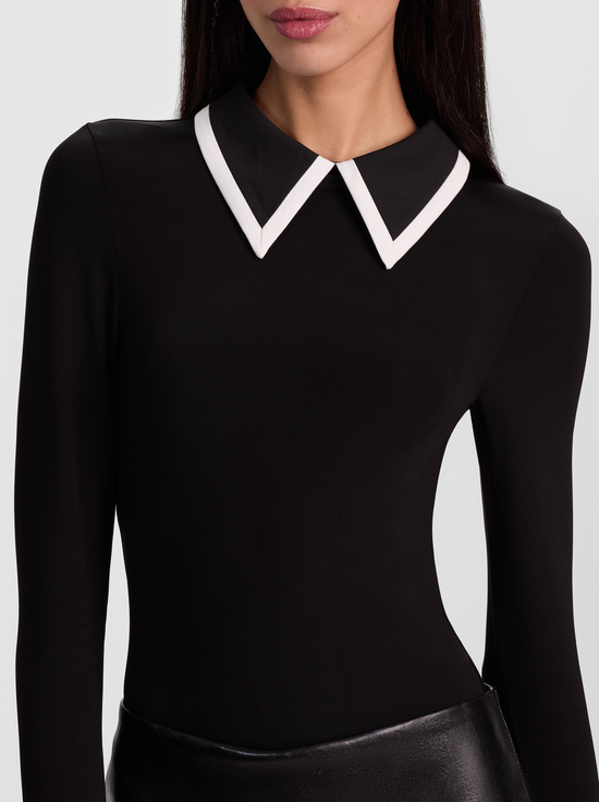 BLACK-KEENAN POLO BODYSUIT