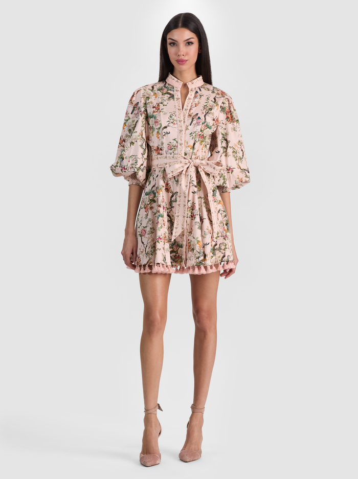 LUCY MINI SHIRT DRESS - SUNSET GROVE ENGLISH ROSE - ALICE + OLIVIA