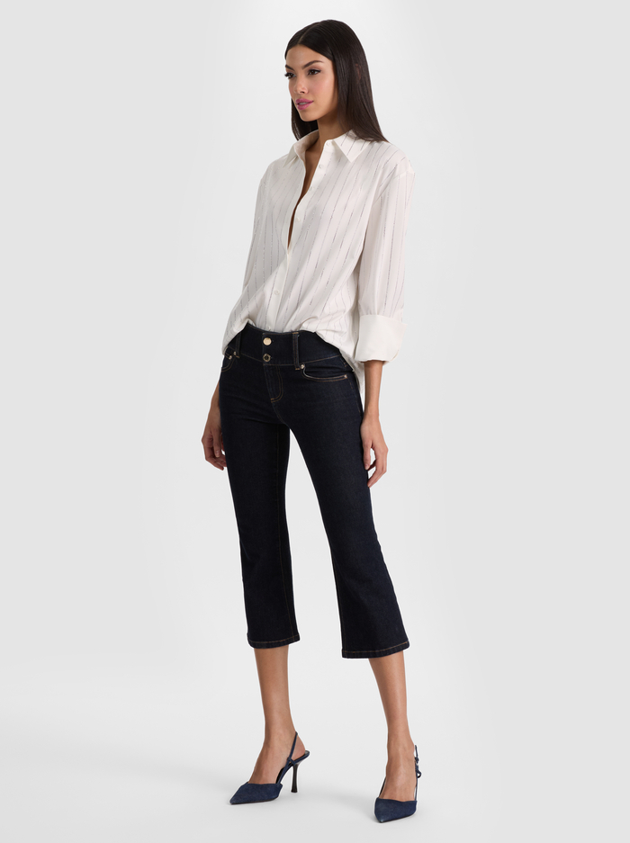 KAI LOW RISE CAPRI JEAN - DARK RINSE image 4 - ALICE + OLIVIA