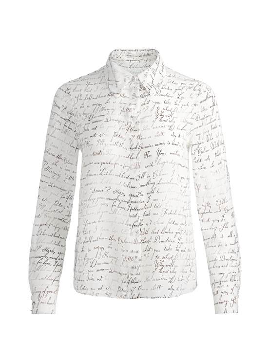 SHAKESPEARE'S LETTER VANILLA-WILLA SILK BLOUSE