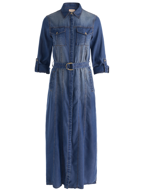 FLORENCE VINTAGE BLUE-CHASSIDY MAXI DENIM DRESS