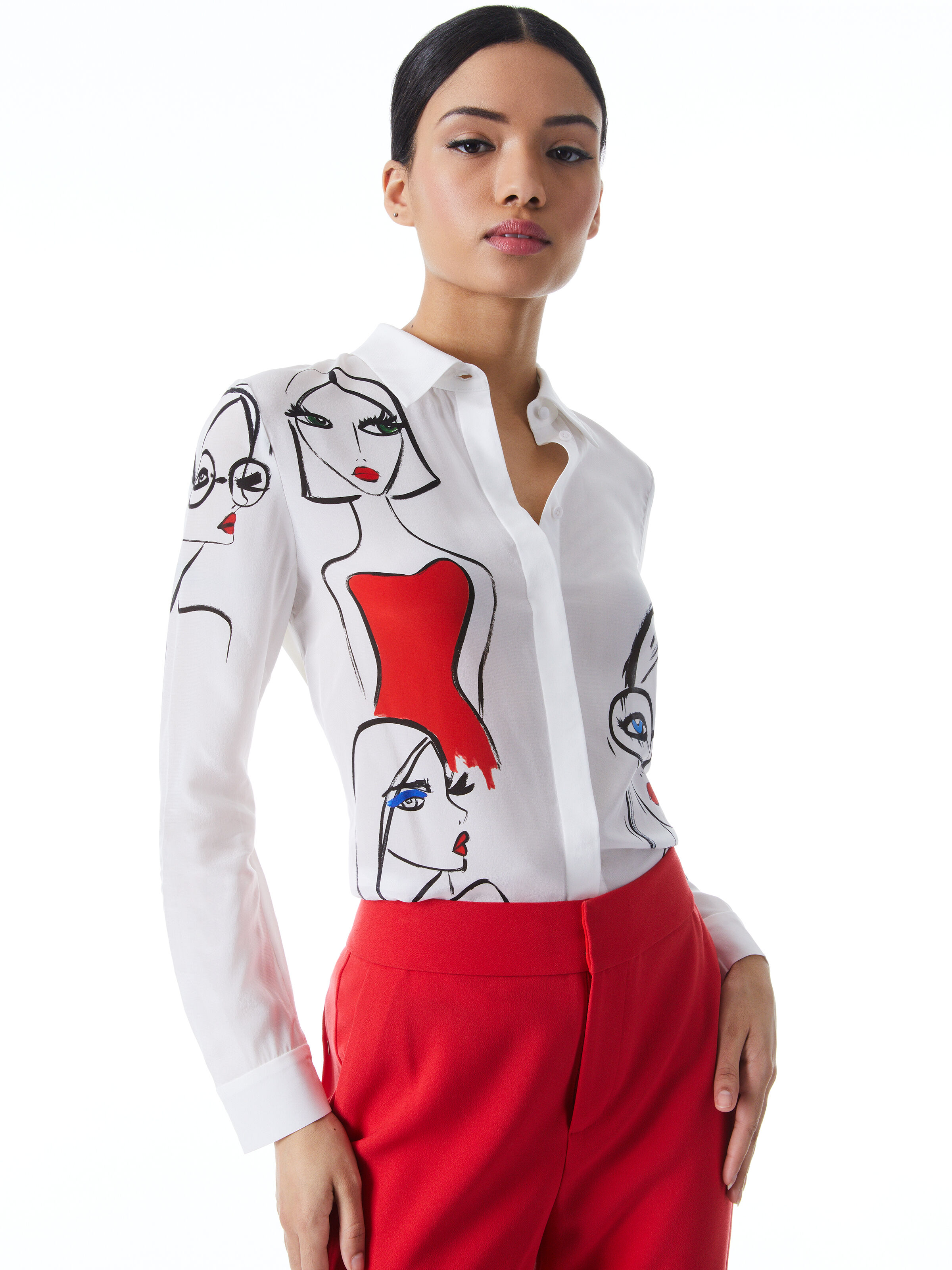 Alice and store olivia willa blouse