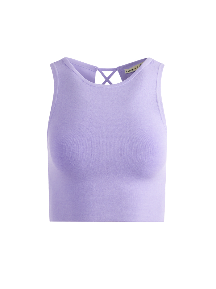 BRENTAN CROPPED LACE UP TANK - SOLSTICE image 2 - Alice And Olivia