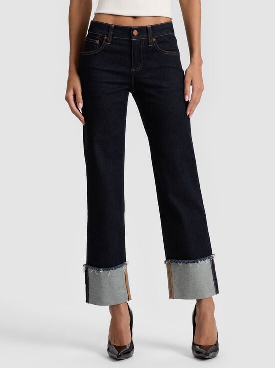 DARK RINSE-ABILENE CUFFED JEAN
