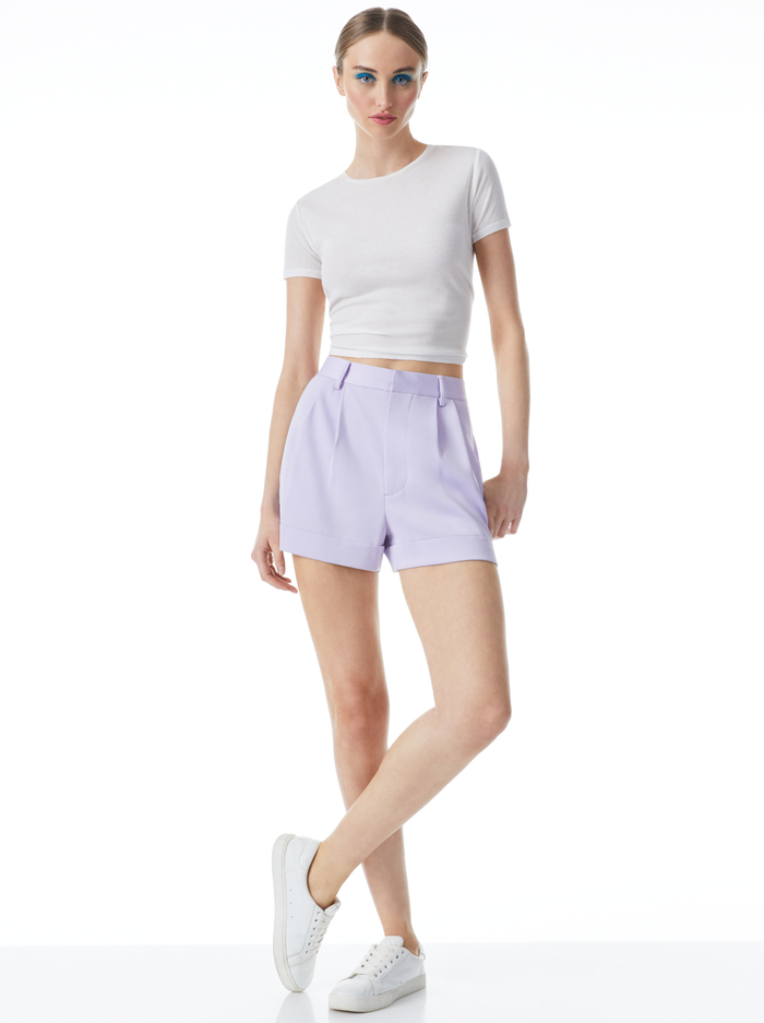 CONRY PLEATED CUFF SHORT - LAVENDER image 4 - Alice And Olivia