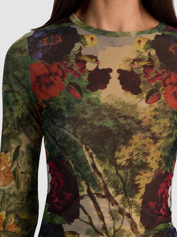 DELAINA MESH TOP - FORBIDDEN FOREST image 3 - Alice And Olivia