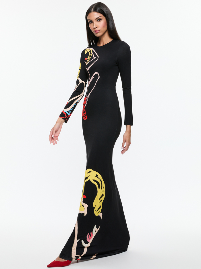 A+O X TOM WESSELMANN DELORA OPEN BACK MAXI DRESS - NATURAL BEAUTY image 4 - Alice And Olivia