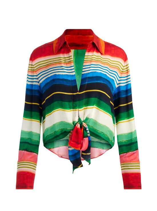 RAINBOW REEF-HANNON TIE FRONT BLOUSE