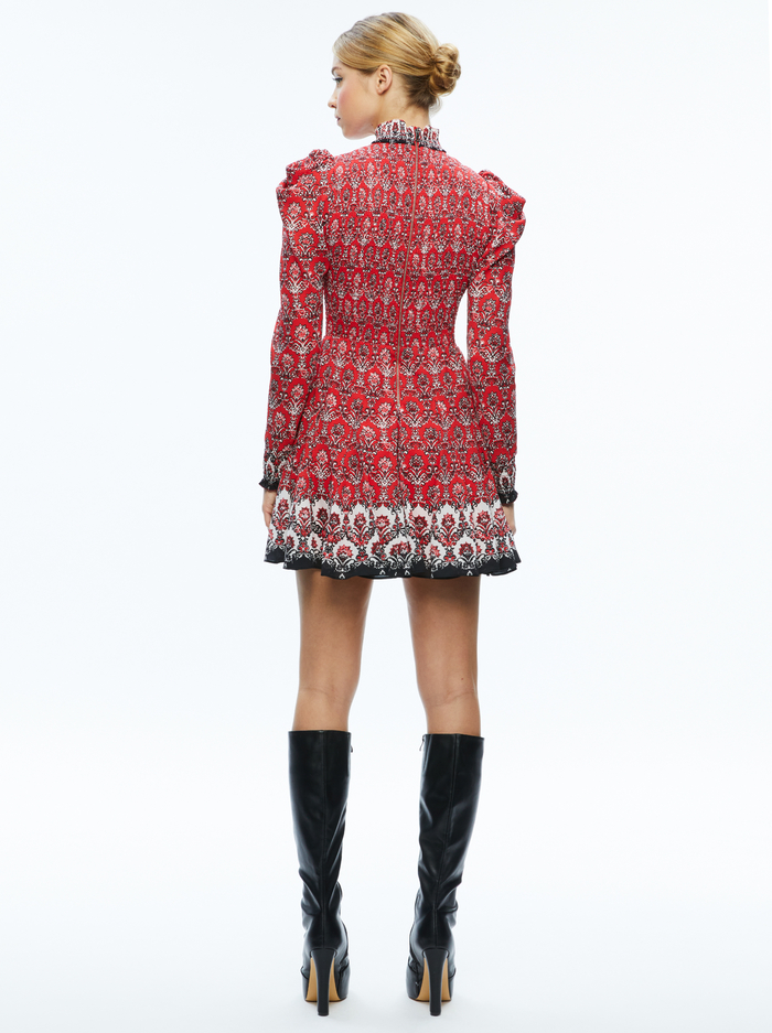 ELVIRA SMOCKED BODICE MINI DRESS - ALLURE MEDALLION image 1 - Alice And Olivia