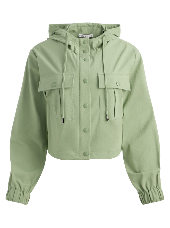 JAMES CROPPED PARKA - SAGE image 5 - ALICE + OLIVIA