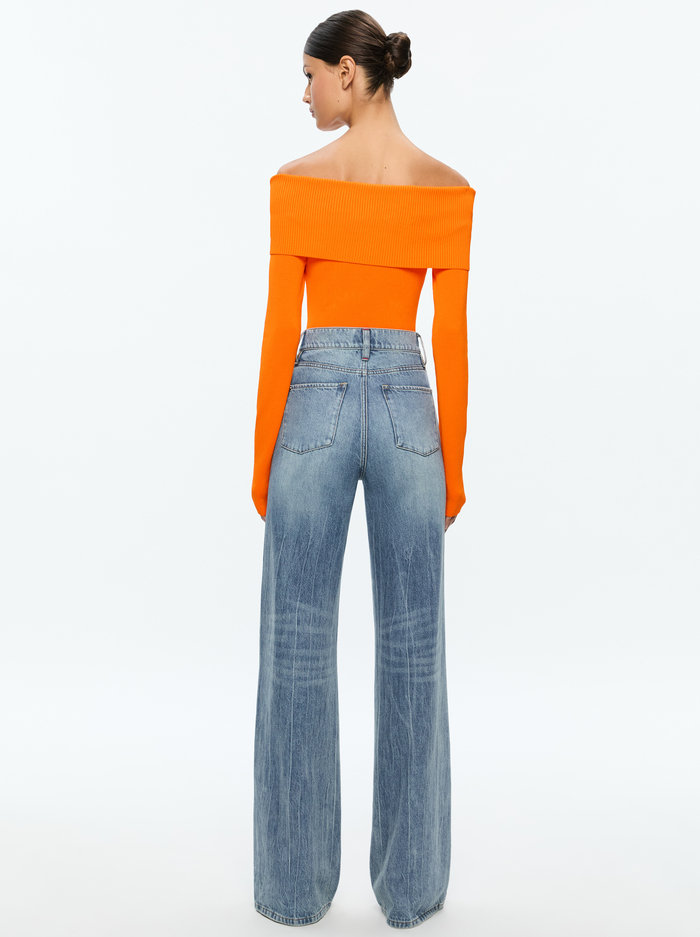 DOLAN PULLOVER - ORANGE BLAZE image 3 - Alice And Olivia