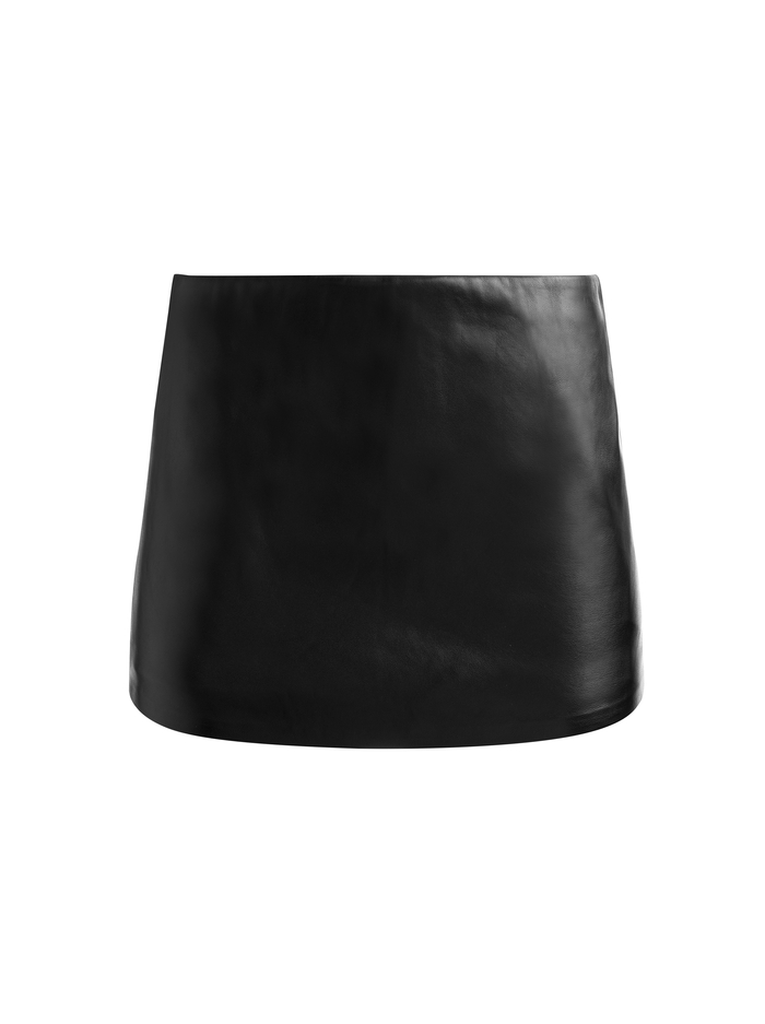 MACE LEATHER MINI SKORT - BLACK image 5 - ALICE + OLIVIA