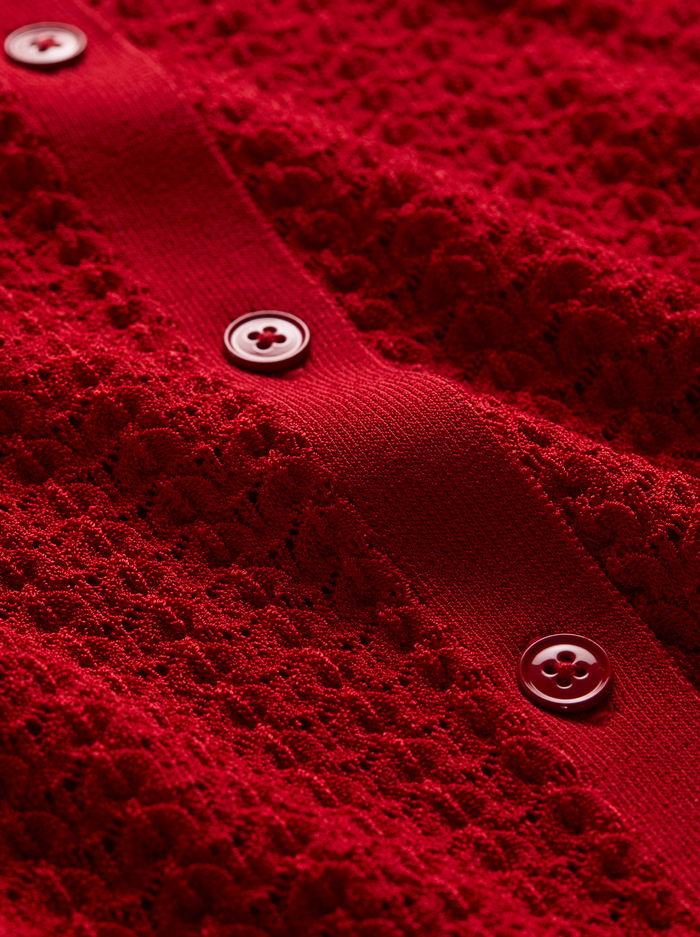 CARSON POINTELLE CARDIGAN - HIBISCUS image 1 - ALICE + OLIVIA