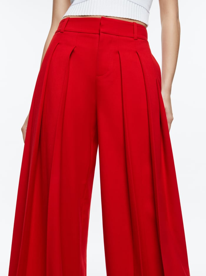 SIMON TROUSER - RED APPLE image 3 - Alice And Olivia