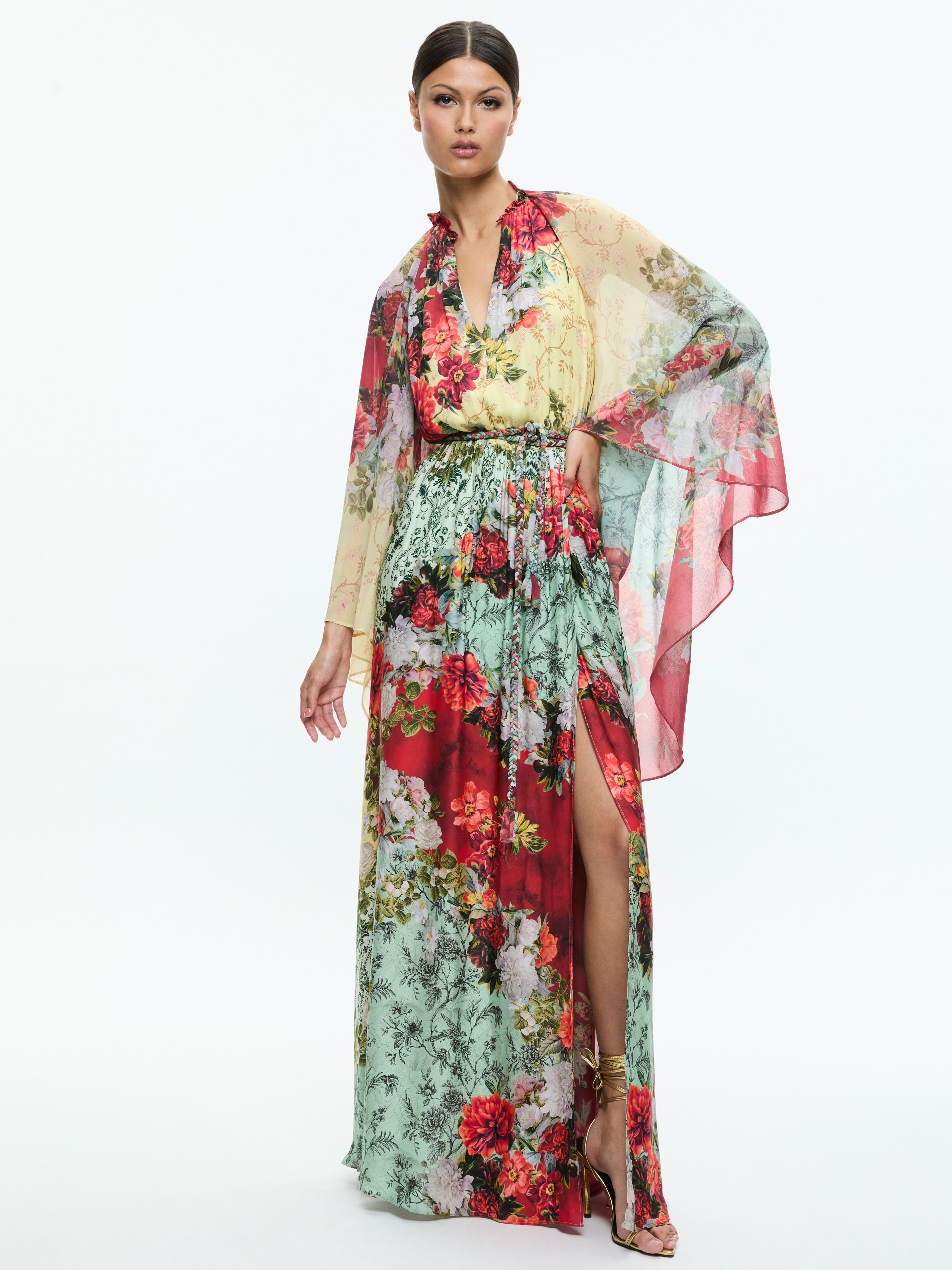 Alice and olivia floral maxi dress cheap
