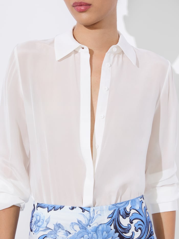 WILLA SILK BODYSUIT - OFF WHITE image 3 - Alice And Olivia