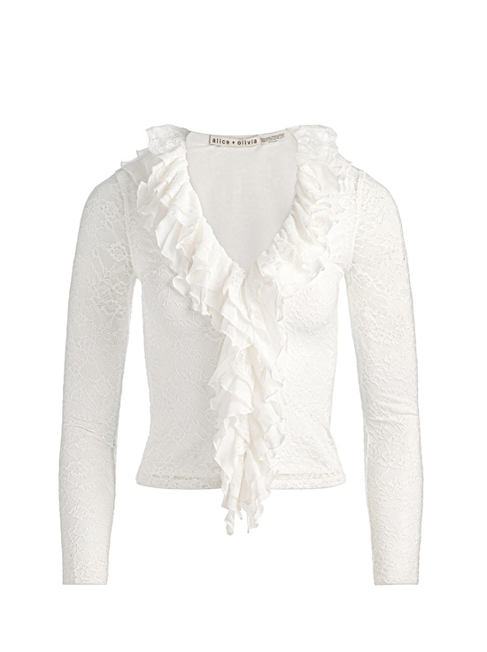 OFF WHITE-YARA RUFFLE TOP
