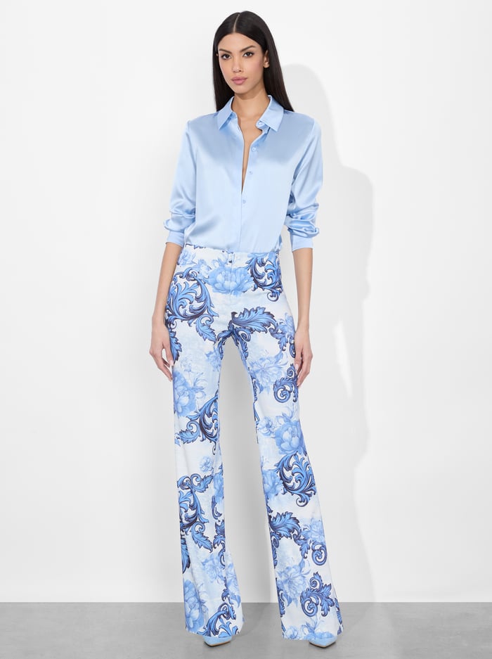 WILLA SILK BLOUSE - MINERAL BLUE image 1 - Alice And Olivia