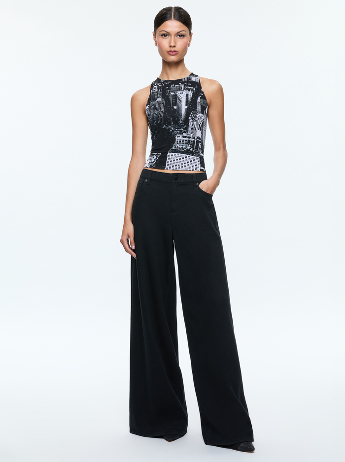 PANIA CROPPED TANK - CITYSCAPE image 1 - Alice And Olivia