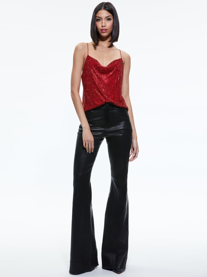 HARMON CRYSTAL TANK - PERFECT RUBY/CHAINMAIL image 2 - Alice And Olivia