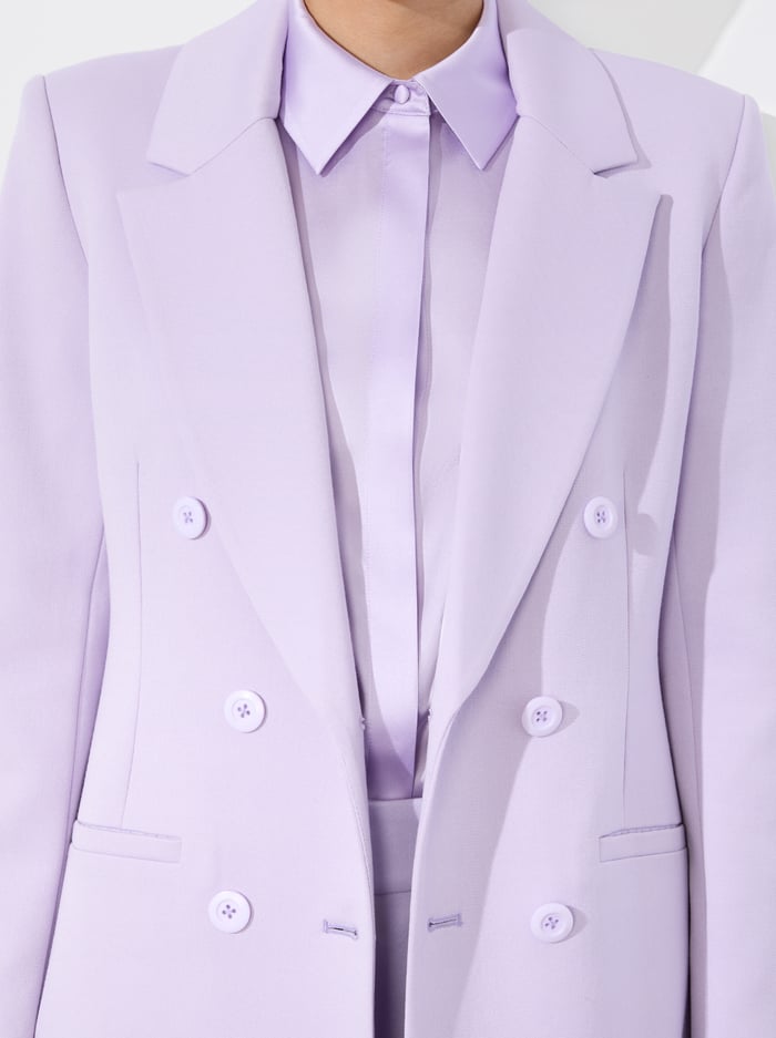 SHEPHERD LONG BLAZER - LILAC image 3 - Alice And Olivia
