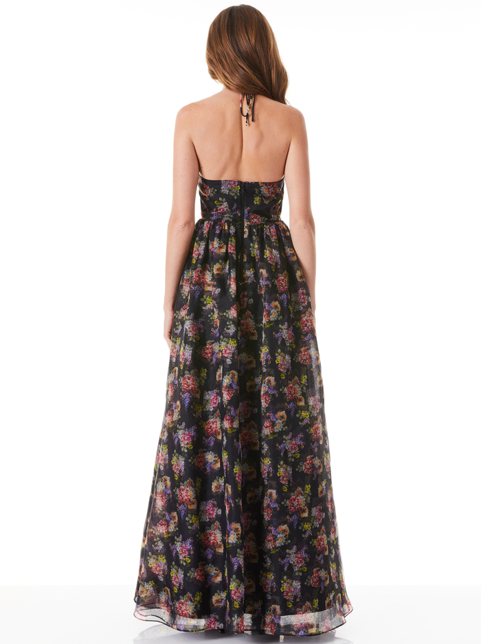 SAORI PRINCESS GOWN - MAGNOLIA FLORAL BLACK image 1 - Alice And Olivia