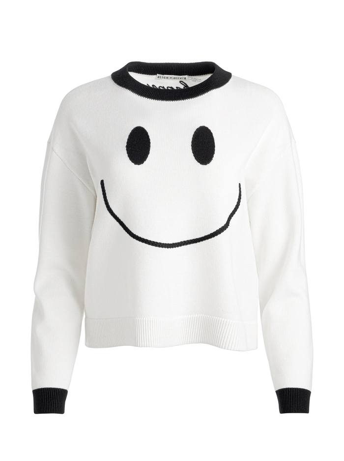ZIGGY PULLOVER - SOFT WHITE/BLACK image 5 - Alice And Olivia