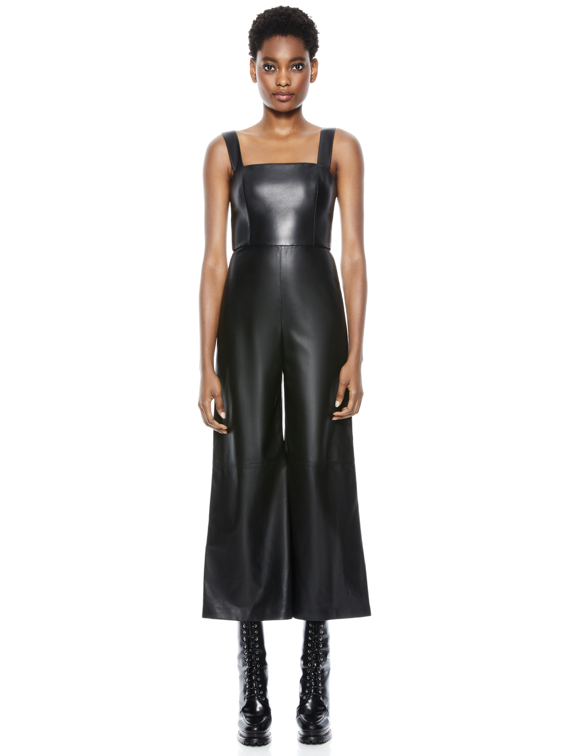 Avelina Vegan Leather Jumpsuit | Alice