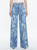 TRISH LOW RISE BAGGY JEAN - LOTUS FLORAL